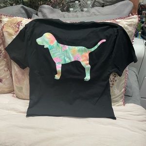 Victoria’s Secret pink floral dog  crop top